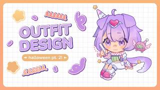 【drawing】2026 halloween outfit ⊹₊ sketch & lineart