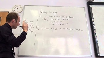 Example questions on calculating entropy changes in a reaction from www.ChemistryTuition.Net