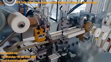 HTD Fully Auto Plastic Zipper Joining Machine For Open End Delrin Zipper