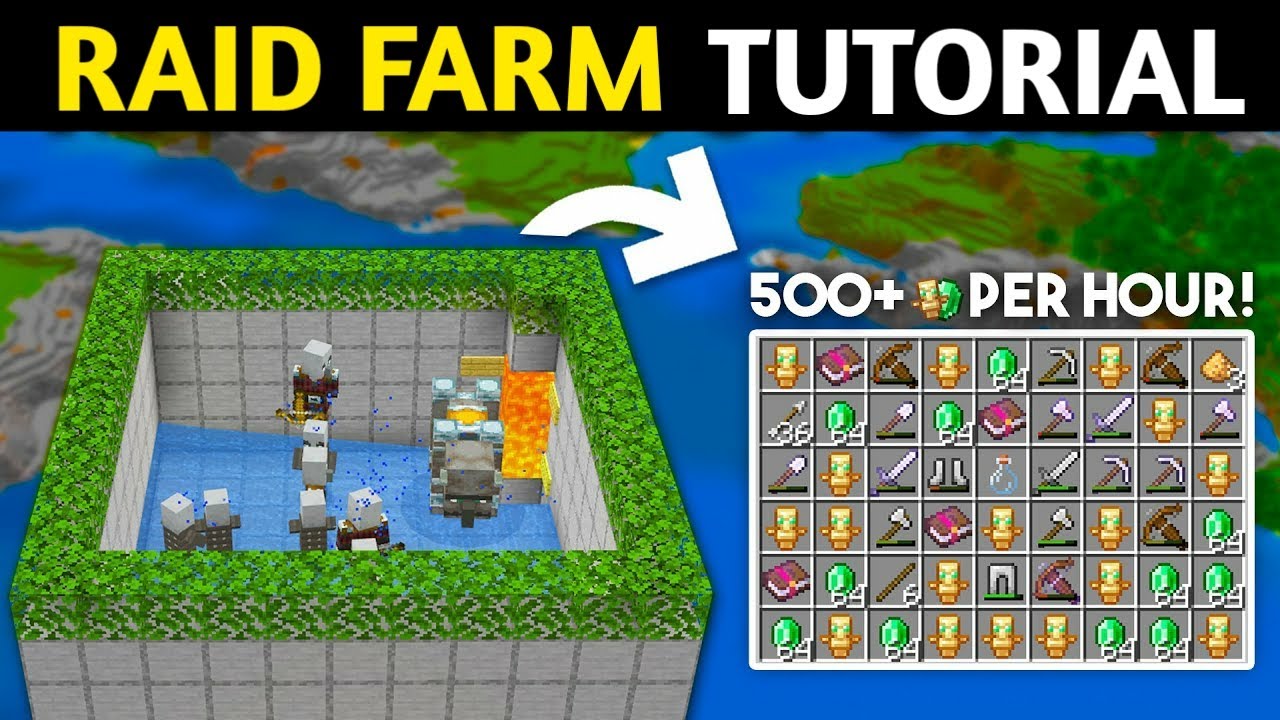 Best RAID Farm For Minecraft Bedrock 1.21+ - YouTube