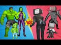 FAMILY HULK VS FAMILY TV WOMAN (Skibidi toilet 51) in real life