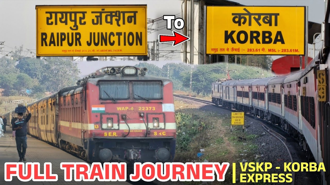 Raipur to Korba Full Train Journey | Vskp - Korba Exp | Chattisgarh | Train Vlogs | Indian Railways