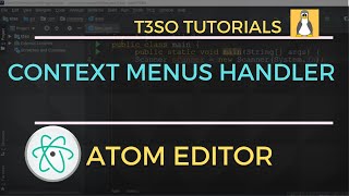 How to Show in File Context Menus Handler in Atom Editor
