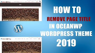 How to Disable/Remove Page Title on OceanWP Wordpress Theme 2020 (STEP by STEP)