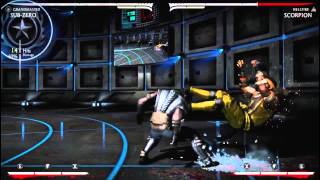 MKX Sub Zero Grandmaster 40% meterless corner combo