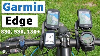 Обзор  серии велокомпьютеров Garmin Edge 830 530 130 Plus screenshot 1