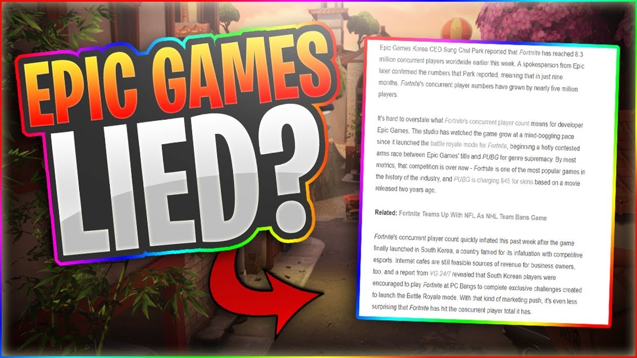 Did Epic Games LIE to EVERYONE..? - (Fortnite *FAKE ...