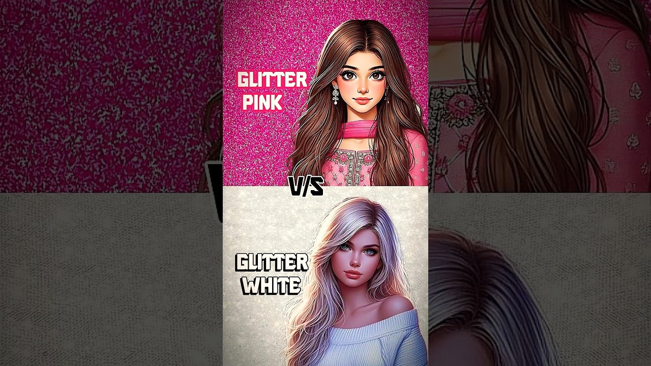 Which is Prettier? 💖 Glitter Pink vs 🤍 Glitter White | 