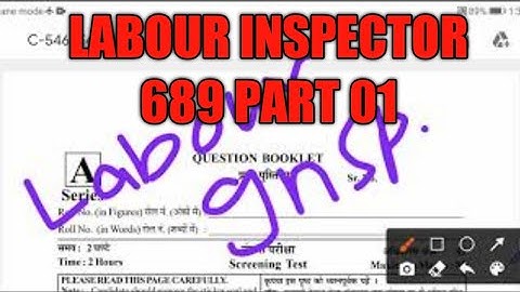 Hpssc Labour Inspector Exam Post Code 689 Discuss part 01 Held On 25 Nov 2018|| acc to prov ans key|