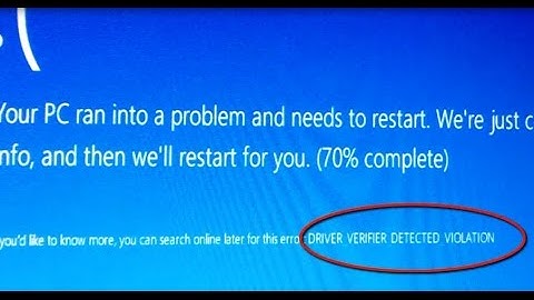 How to fix "DRIVER_VERIFIER_DETECTED_VIOLATION" Blue Screen Error in Windows 8.1 / 10