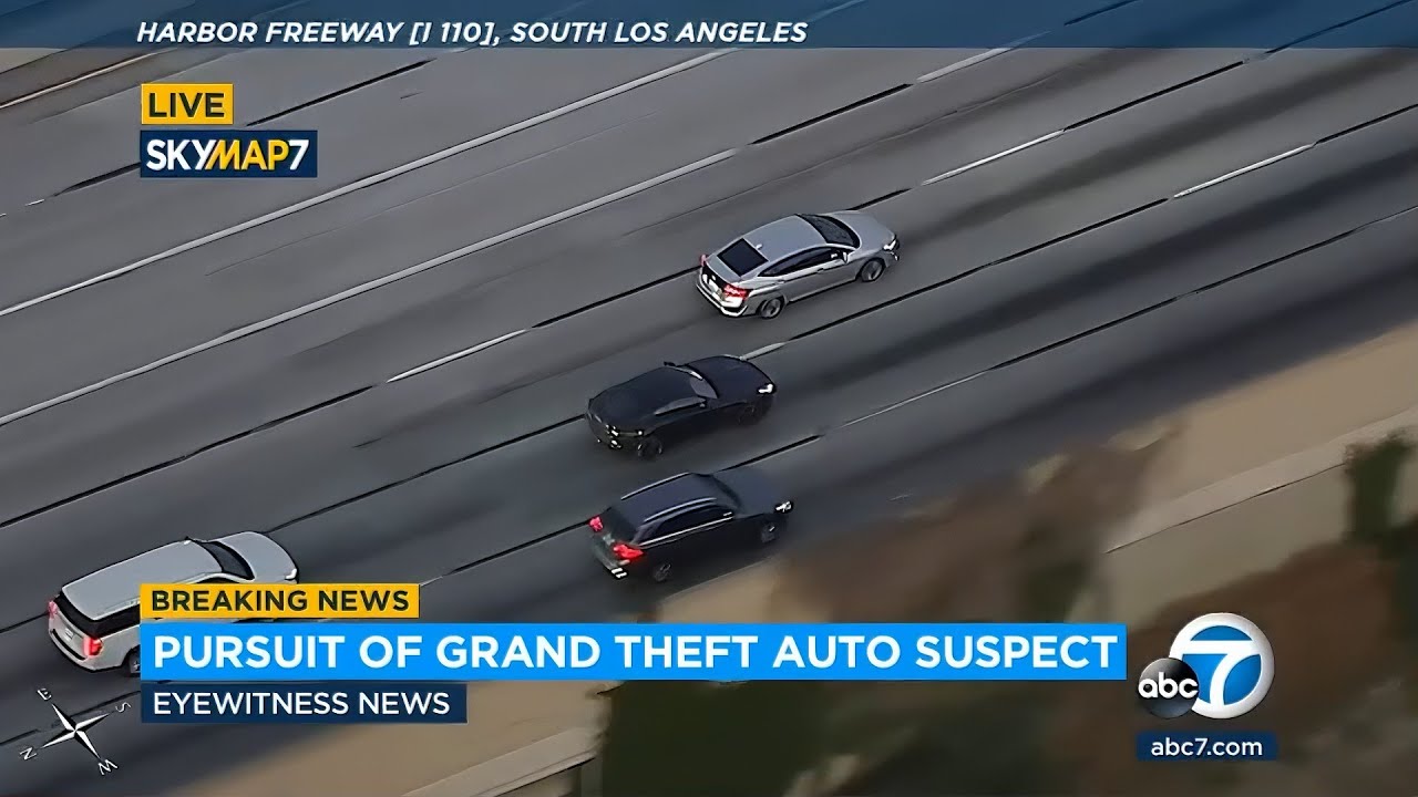 CHASE_ Wild high-speed chase of stolen Jaguar through LA freeways.mp4 ...