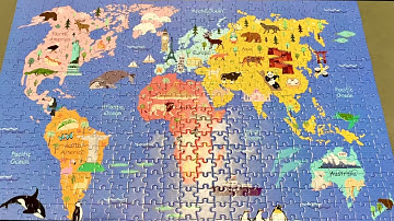 【ASMR】500 Piece World Map Jigsaw Puzzle | Soft Spoken