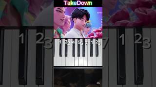 TakeDown - (KPop Demon Hunters) - EASY Piano Tutorial #shorts #piano
