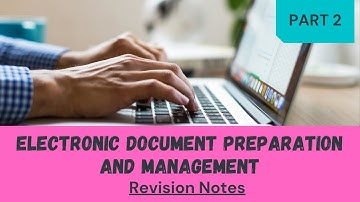 CSEC EDPM | Revision Notes Part2