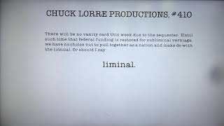 Chuck Lorre Productions, #410/Warner Bros. Television (2013)