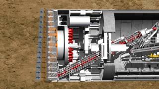 Herrenknecht Tunnel Boring Machine (TBM) animation.