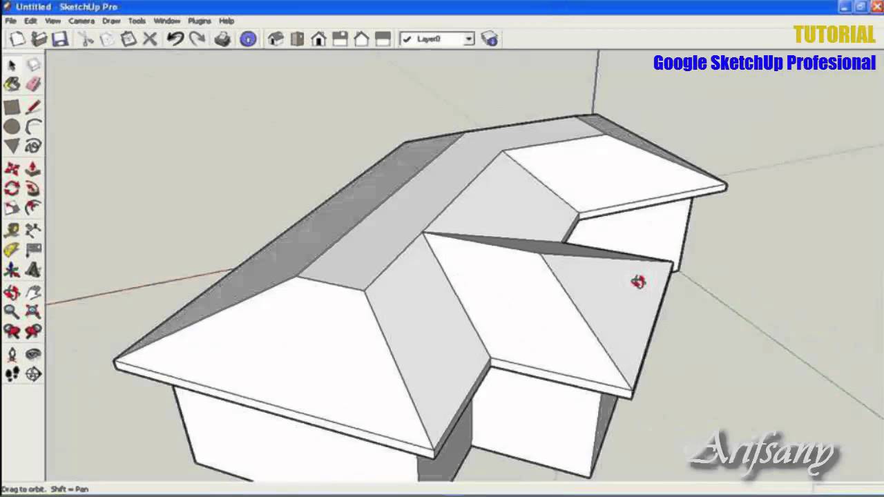 Tutorial Google SketchUp Pro Membuat Desain Atap Rumah Yg