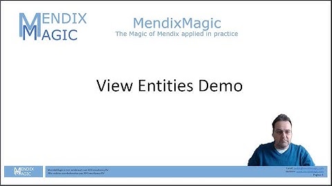 Demo on View Entities (mendix 10.19 and up)