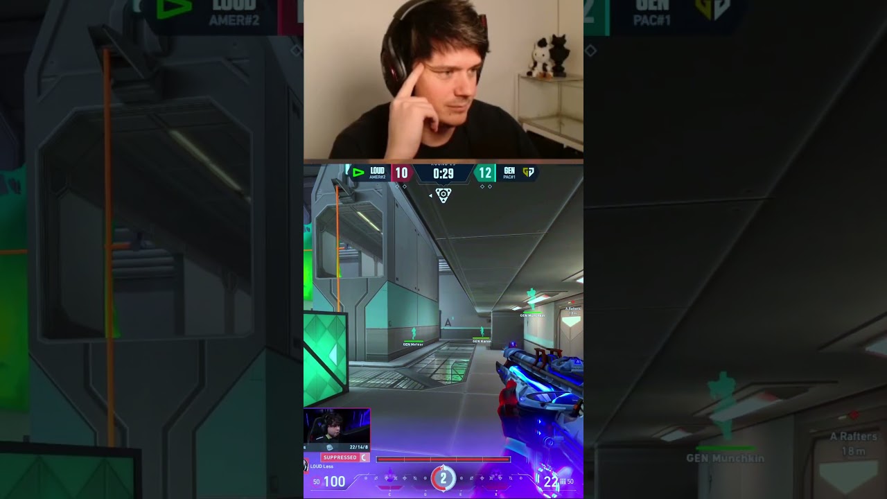 Pros/Streamers react to LOUD Less Incredible 1v4 Play  