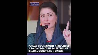 Maryam Nawaz announces new law to settle illegal land occupation