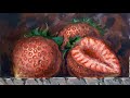 Рисуем натюрморт с клубникой/Paint a still life with strawberries