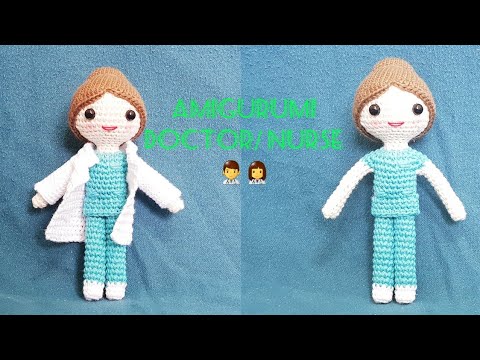 crochet nurse doll