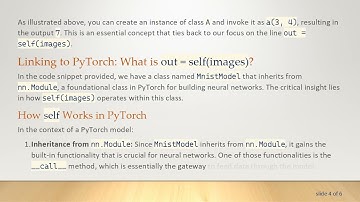 Understanding the Role of out = self(images) in PyTorch Models
