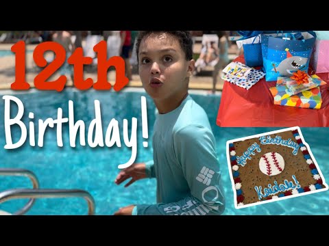 His 12th birthday pool party