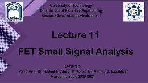 Lecture 11 Video Analog Electronic x264