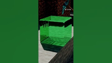 Minecraft Slime Block realistic and Pickaxe, CGI   #viralvideo #shortsfeed #edit