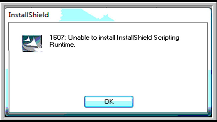 Lỗi 1607 unable to install installshield scripting runtime