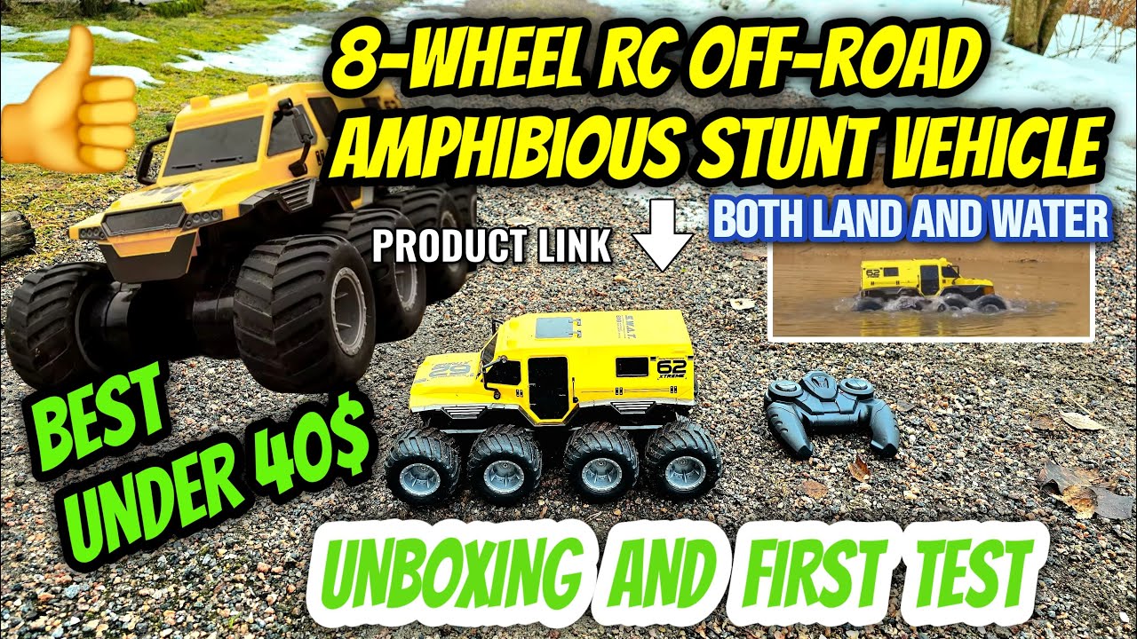 UNDER 40$!! 8x8 RC Car Off road JJRC Q137 D846 Amphibious Stunt Vehicle Land and Water PRODUCT LINK