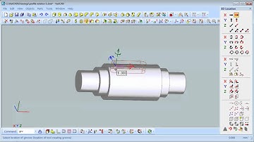 VariCAD - Rotation of 2D Profile into 3D Solid, Shaft Creation