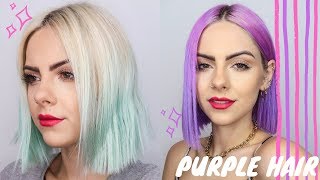 DYING MY HAIR PURPLE WITH CRAZY COLOR