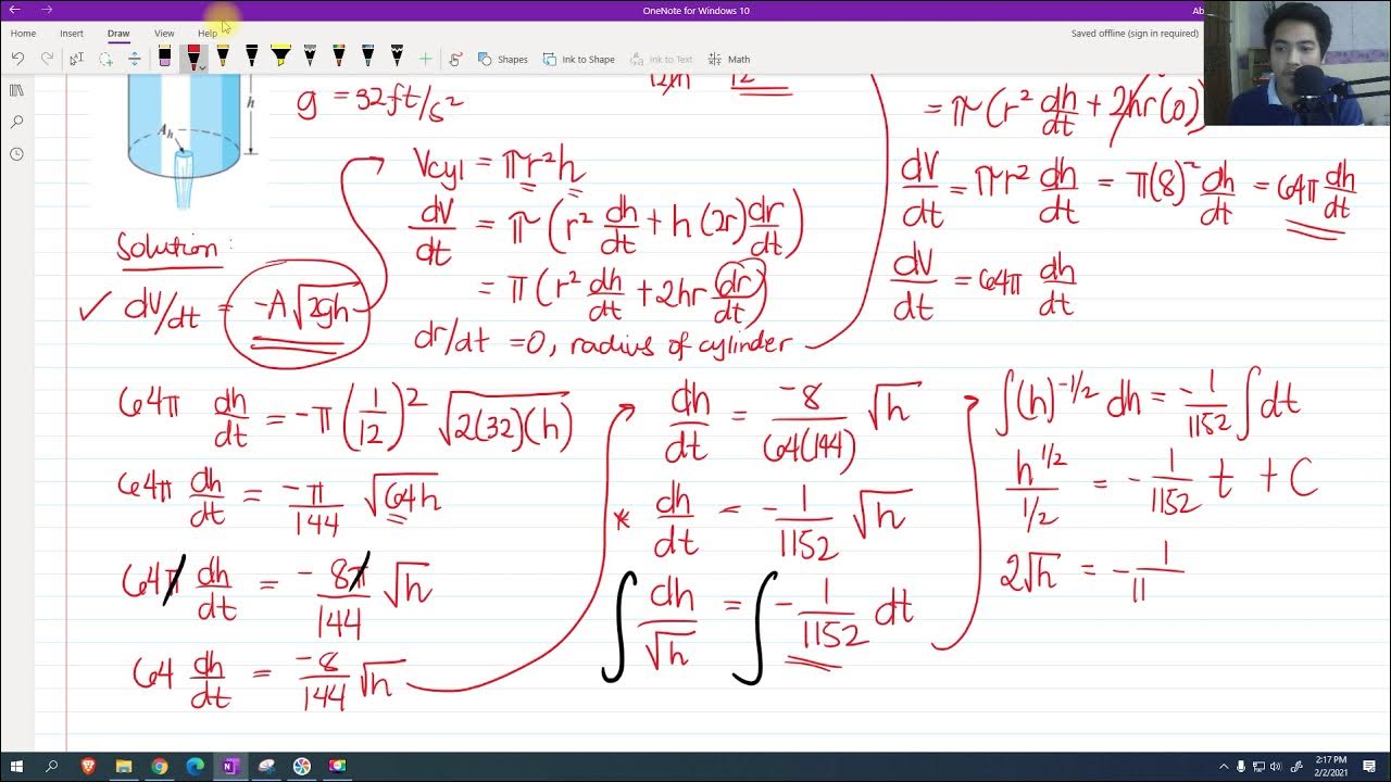 Orifice Problems in Differential Equations | Engr. Yu Jei Abat | # ...