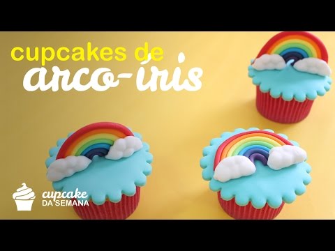 Vídeo: Como Fazer Cupcakes De Arco-íris