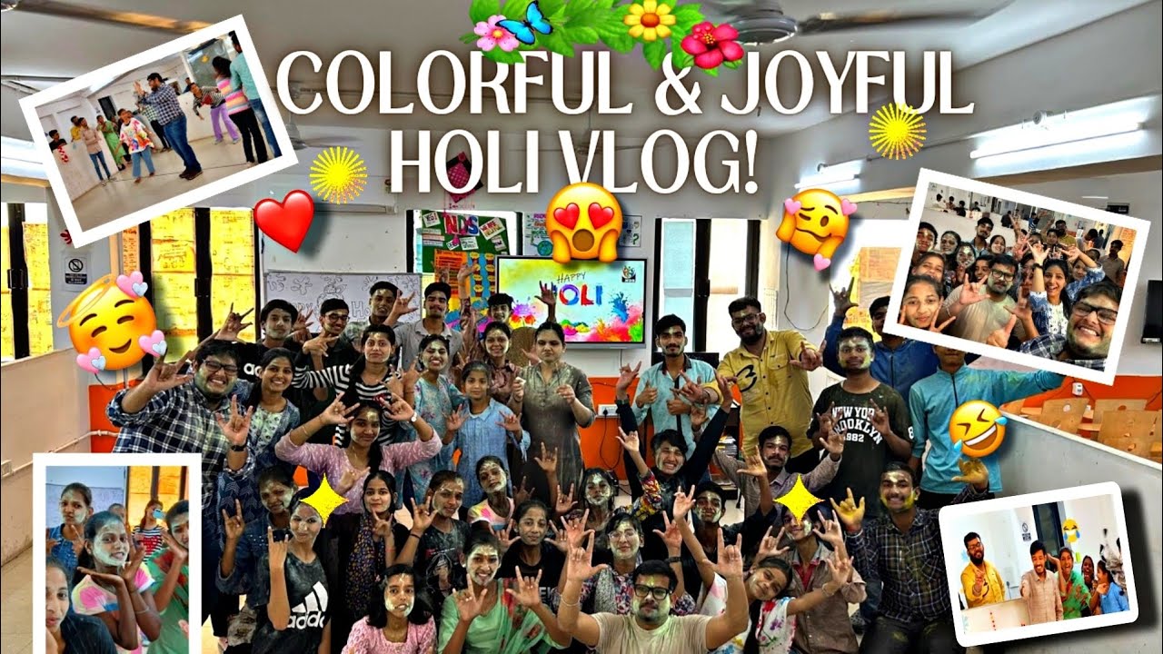 {13 march} deaf Vlogs |😅🌈 We celebrate the colourful holi 🤩🔫