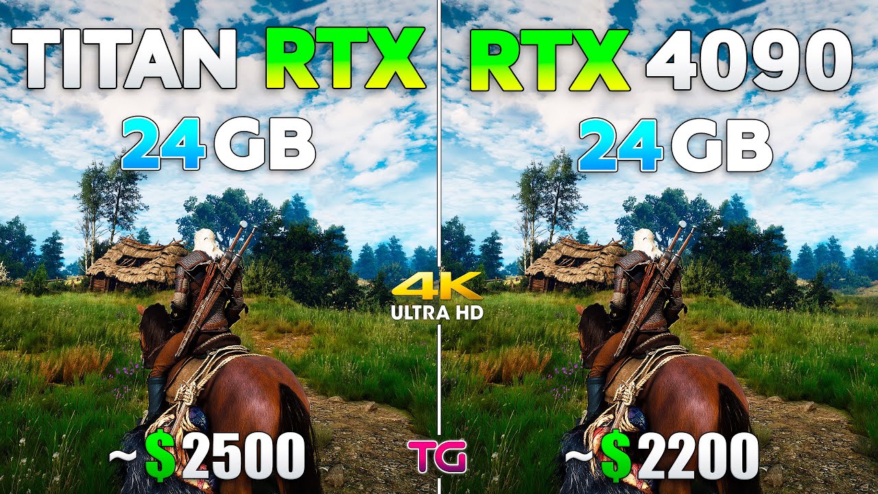 maskine Konsekvenser Hound TITAN RTX vs RTX 4090 - Test in 4K - YouTube