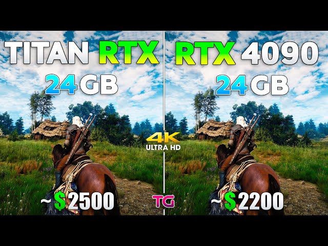 maskine Konsekvenser Hound TITAN RTX vs RTX 4090 - Test in 4K - YouTube