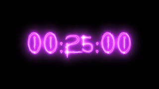 Purple Neon Vampire Timer 25 Minutes Countdown