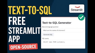 Text-to-SQL FREE App! Build an Open-Source Streamlit Tool with AI (Full Tutorial) 2025