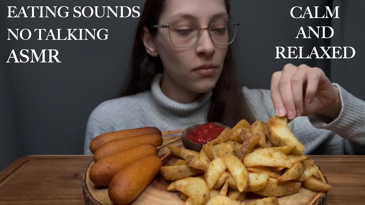 ASMR / CORNDOGS / POTATO WEDGES / TOMATO KETCHUP / EATING SOUNDS