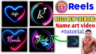 How to make neon heart circle name status video || Neon name art video editing || Name video editing screenshot 2