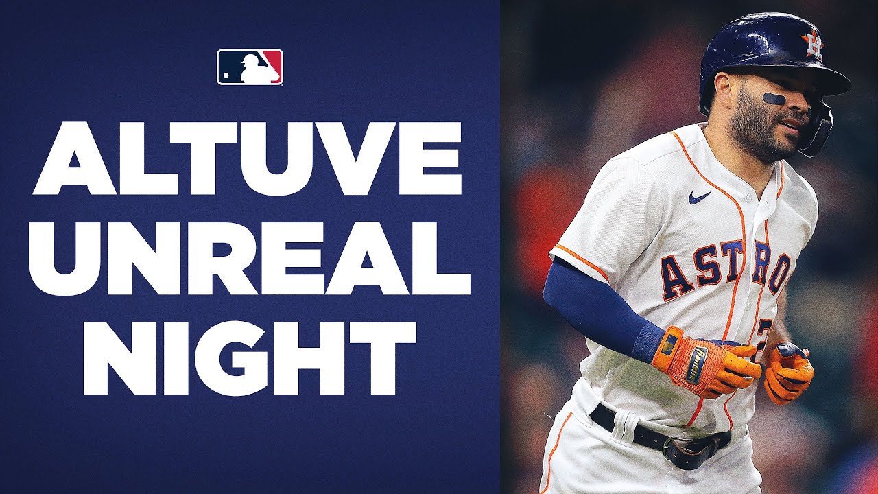 Jose Altuve has a MONSTER night! (2 homers, great play on 10-year