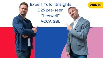 SBL pre-seen analysis (Levwell, December 25)