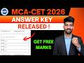 Mca cet Answer Key Released 2026 | How to Check mca cet answer key 2026