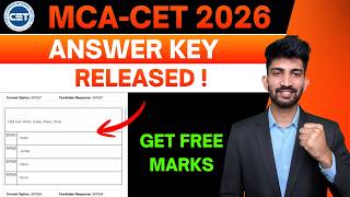 Mca cet Answer Key Released 2026 | How to Check mca cet answer key 2026