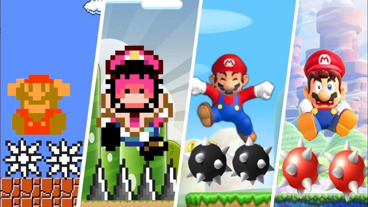 Эволюция смерти Марио от шипов (1988-2026)