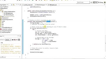ANDROID TUTORIAL SQL Lite Database