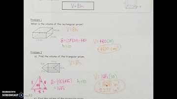 Geometry 11.4: Volume of Prisms and Cylinders